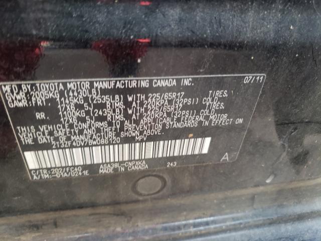 صورة رقم 10 من المزاد - 2011 TOYOTA RAV4 مع VIN 2T3ZF4DV7BW086120