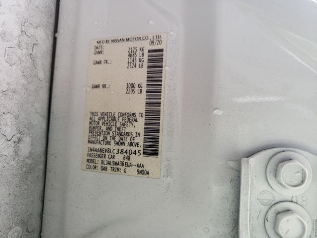 Photo 10 from auction – 2020 NISSAN MAXIMA SR with VIN 1N4AA6EV8LC384045