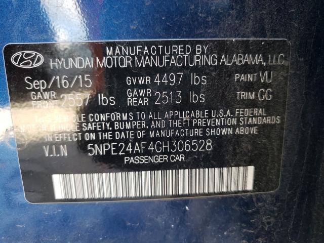 Photo 10 from auction – 2016 HYUNDAI SONATA SE with VIN 5NPE24AF4GH306528