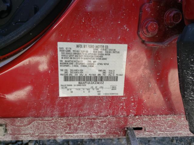 Photo 10 from auction – 2018 FORD ECOSPORT S with VIN MAJ6P1UL3JC236552