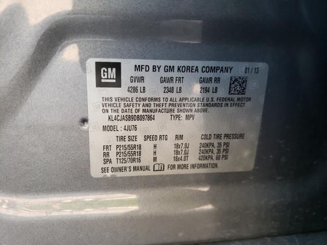 Photo 10 from auction – 2013 BUICK ENCORE with VIN KL4CJASB9DB097864