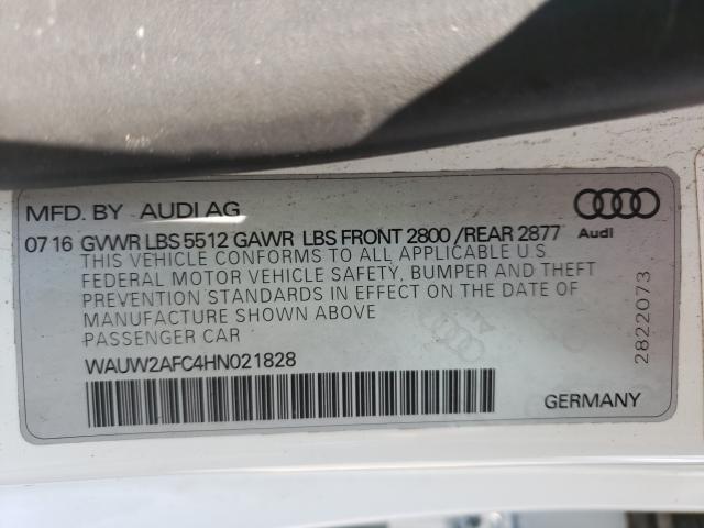 Photo 10 from auction – 2017 AUDI A7 with VIN WAUW2AFC4HN021828