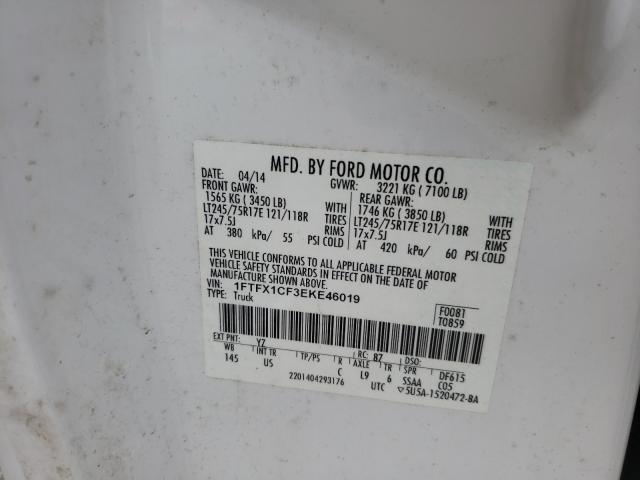 Photo 10 from auction – 2014 FORD F150 SUPER with VIN 1FTFX1CF3EKE46019