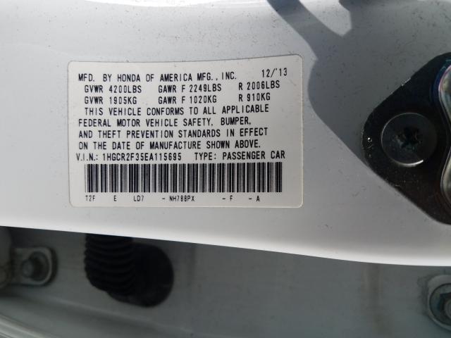 Photo 10 from auction – 2014 HONDA ACCORD LX with VIN 1HGCR2F35EA115695