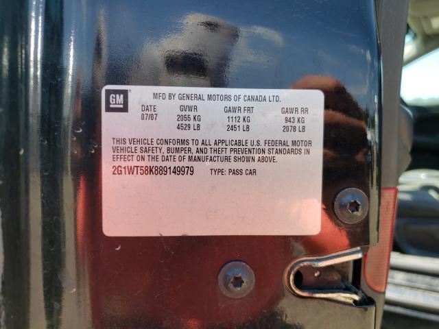 Photo 10 from auction – 2008 CHEVROLET IMPALA LT with VIN 2G1WT58K889149979