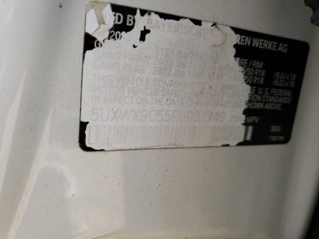 Photo 10 from auction – 2014 BMW X3 XDRIVE2 with VIN 5UXWX9C55E0D32249