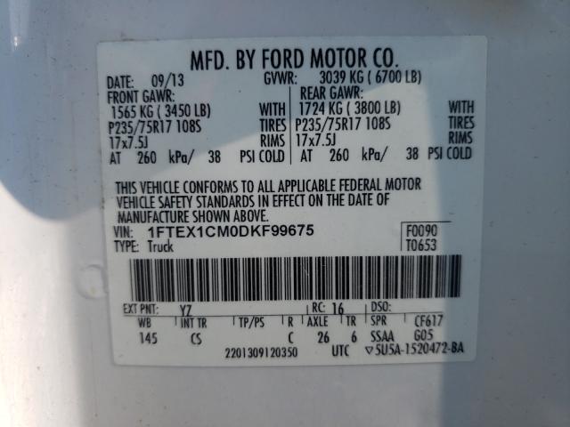 Photo 10 from auction – 2013 FORD F150 SUPER with VIN 1FTEX1CM0DKF99675