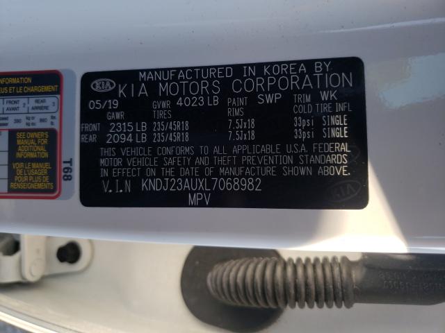 Photo 10 from auction – 2020 KIA SOUL LX with VIN KNDJ23AUXL7068982