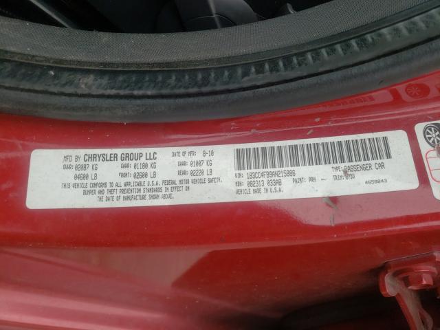 Photo 10 from auction – 2010 DODGE AVENGER SX with VIN 1B3CC4FB9AN215886