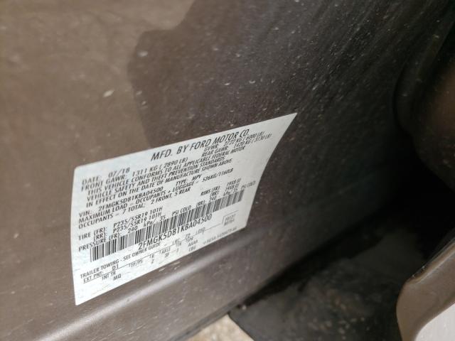 Photo 10 from auction – 2019 FORD FLEX LIMIT with VIN 2FMGK5D81KBA04500