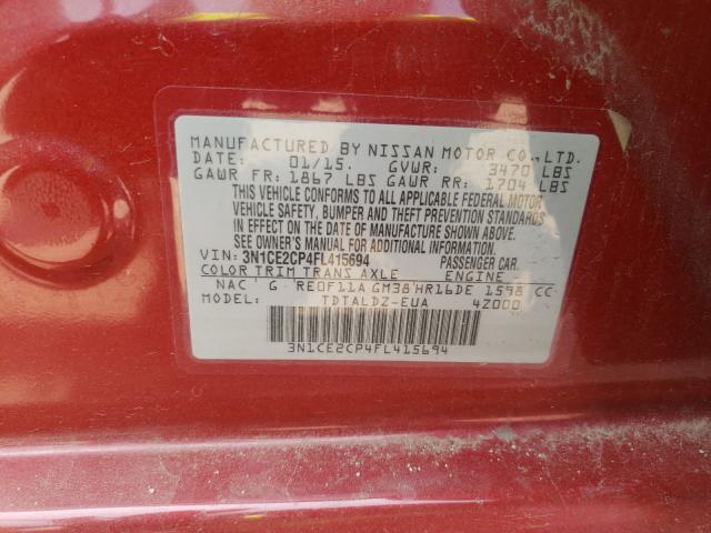 Photo 10 from auction – 2015 NISSAN VERSA NOTE with VIN 3N1CE2CP4FL415694