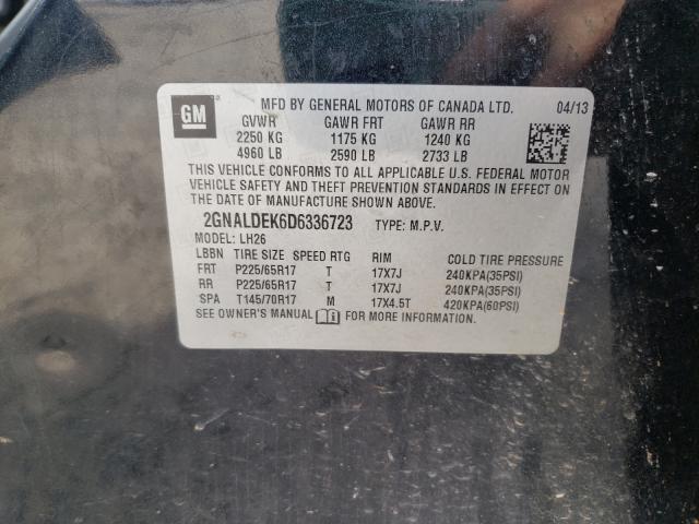 Photo 10 from auction – 2013 CHEVROLET EQUINOX LT with VIN 2GNALDEK6D6336723