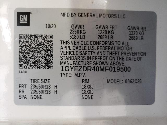 Photo 10 from auction – 2021 CADILLAC XT4 PREMIU with VIN 1GYFZDR40MF019500