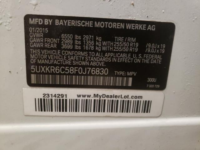 Photo 10 from auction – 2015 BMW X5 XDRIVE5 with VIN 5UXKR6C58F0J76830