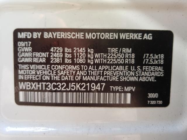 Photo 10 from auction – 2018 BMW X1 XDRIVE2 with VIN WBXHT3C32J5K21947