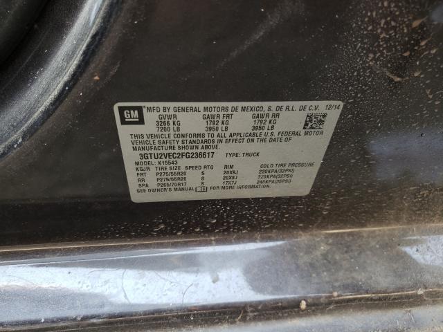 Photo 10 from auction – 2015 GMC SIERRA K15 with VIN 3GTU2VEC2FG236617