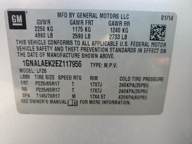 Photo 10 from auction – 2014 CHEVROLET EQUINOX LS with VIN 1GNALAEK2EZ117956