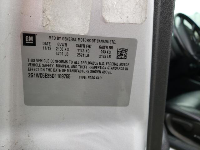 Photo 10 from auction – 2013 CHEVROLET IMPALA LTZ with VIN 2G1WC5E35D1189765