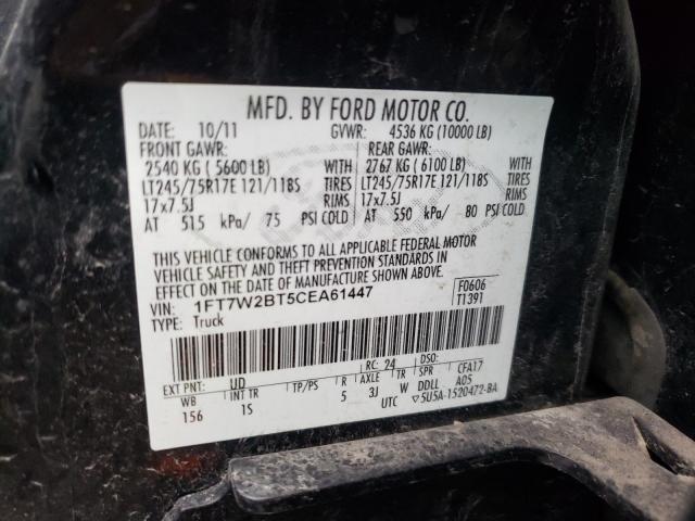 Photo 10 from auction – 2012 FORD F250 SUPER with VIN 1FT7W2BT5CEA61447