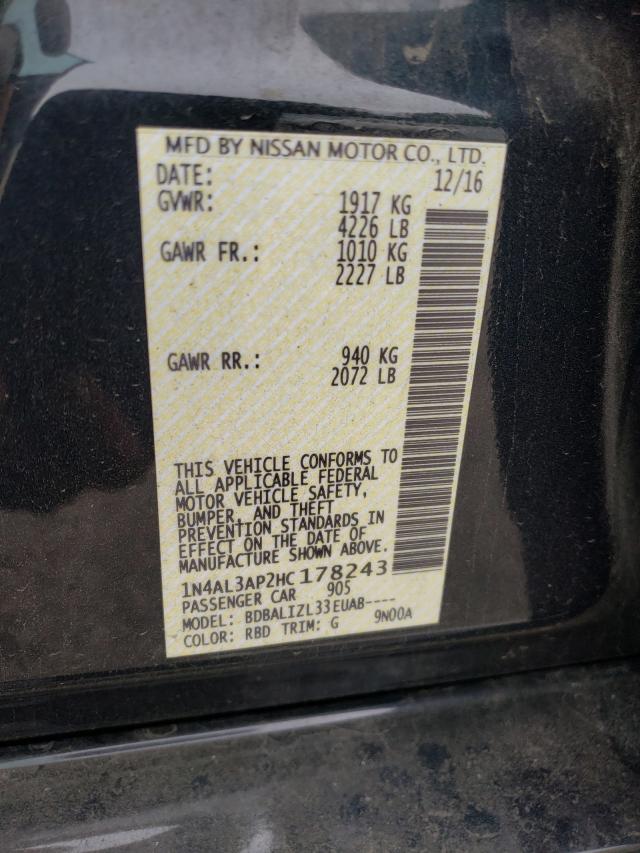 Photo 10 from auction – 2017 NISSAN ALTIMA 2.5 with VIN 1N4AL3AP2HC178243