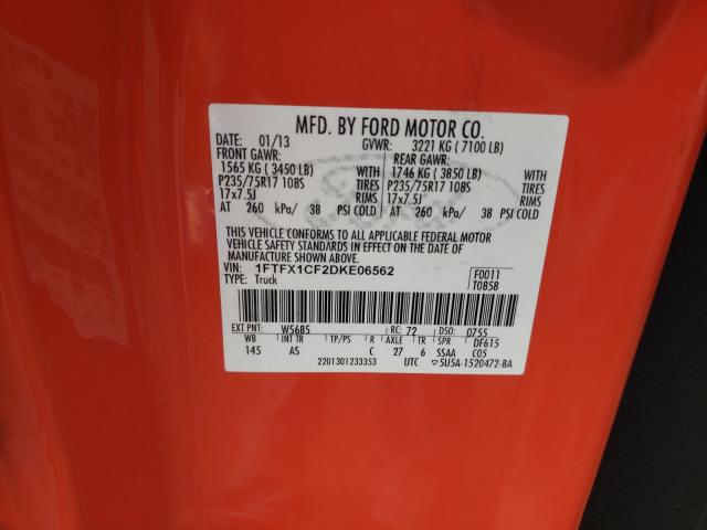 Photo 10 from auction – 2013 FORD F150 SUPER with VIN 1FTFX1CF2DKE06562