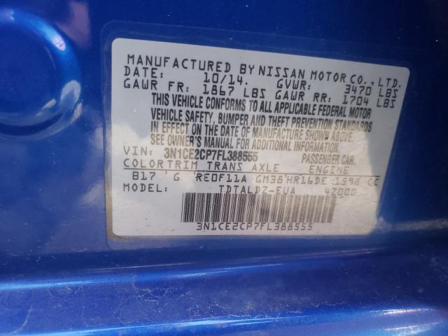 Photo 10 from auction – 2015 NISSAN VERSA NOTE with VIN 3N1CE2CP7FL388555