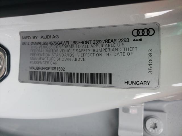 Photo 10 from auction – 2015 AUDI A3 2.0T with VIN WAUBFGFFXF1051582