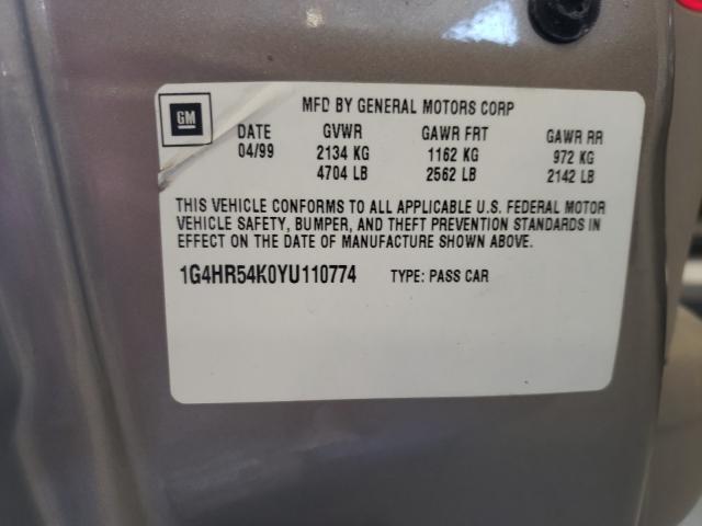 Photo 10 from auction – 2000 BUICK LESABRE LI with VIN 1G4HR54K0YU110774