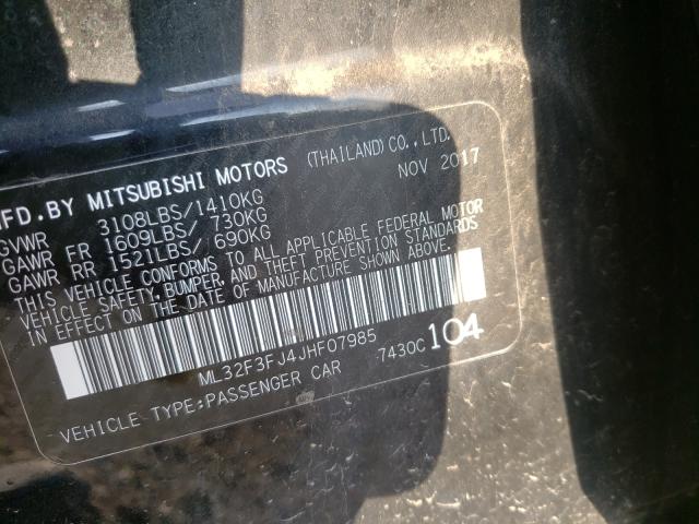 Photo 10 from auction – 2018 MITSUBISHI MIRAGE G4 with VIN ML32F3FJ4JHF07985