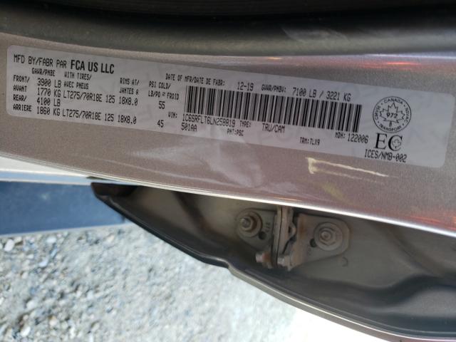 Photo 10 from auction – 2020 RAM 1500 REBEL with VIN 1C6SRFLT6LN258819