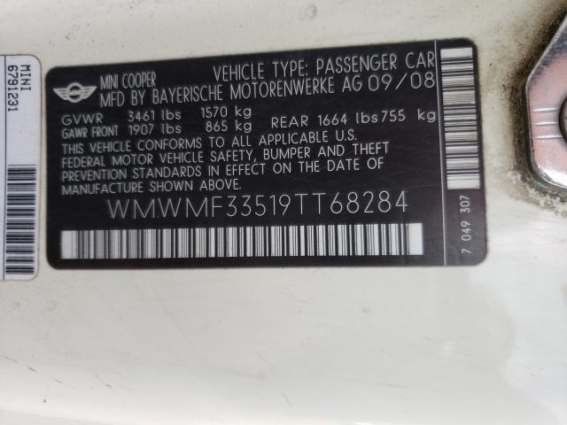 Photo 10 from auction – 2009 MINI COOPER with VIN WMWMF33519TT68284