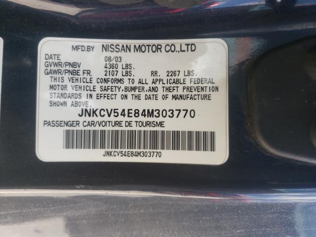 Photo 10 from auction – 2004 INFINITI G35 with VIN JNKCV54E84M303770