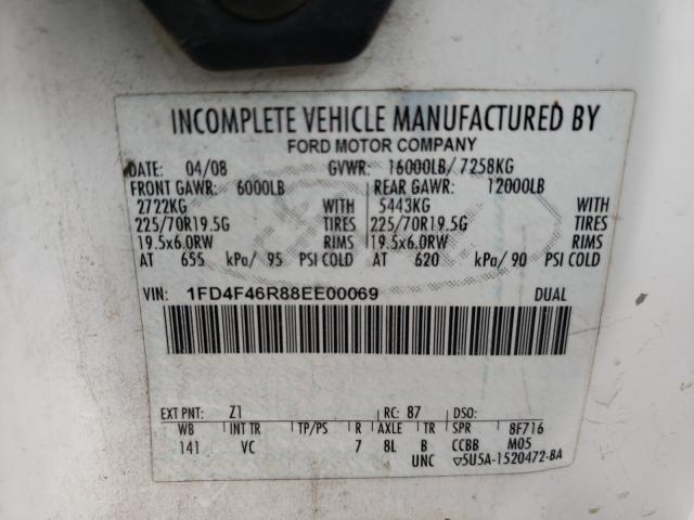 Photo 10 from auction – 2008 FORD F450 SUPER with VIN 1FD4F46R88EE00069