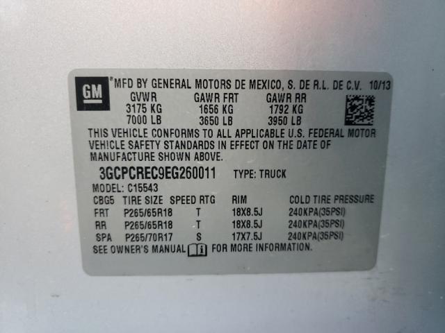 Photo 10 from auction – 2014 CHEVROLET SILVERADO with VIN 3GCPCREC9EG260011