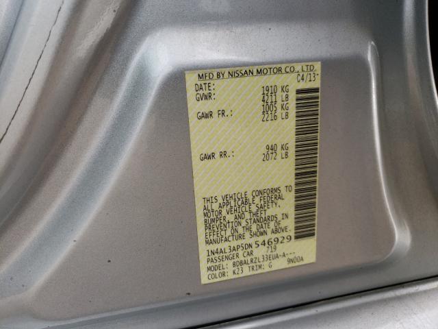 Photo 10 from auction – 2013 NISSAN ALTIMA 2.5 with VIN 1N4AL3AP5DN546929