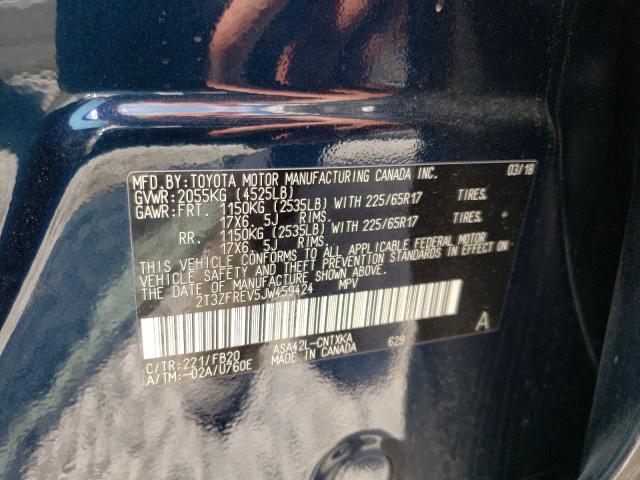 Photo 10 from auction – 2018 TOYOTA RAV4 LE with VIN 2T3ZFREV5JW459424