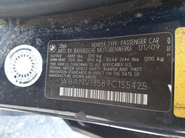 Photo 10 from auction – 2009 BMW 528 XI with VIN WBANV13589C155425