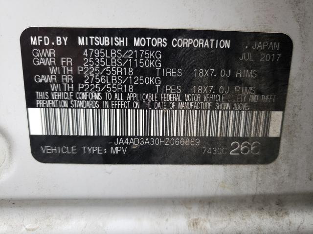 Photo 10 from auction – 2017 MITSUBISHI OUTLANDER with VIN JA4AD3A30HZ066889