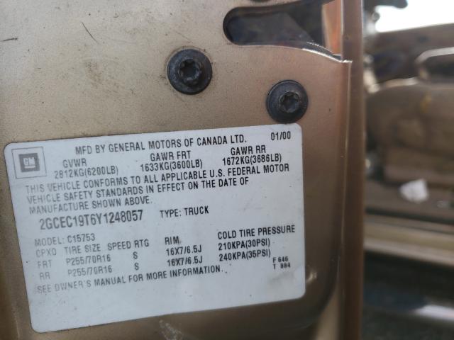 Photo 10 from auction – 2000 CHEVROLET SILVERADO with VIN 2GCEC19T6Y1248057