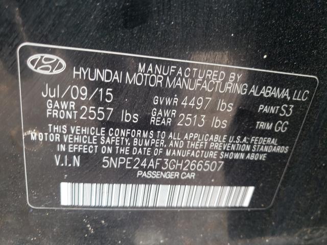 Photo 10 from auction – 2016 HYUNDAI SONATA SE with VIN 5NPE24AF3GH266507