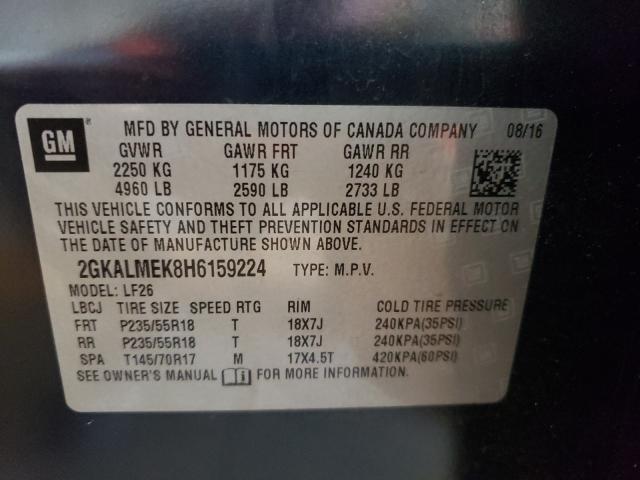 Photo 10 from auction – 2017 GMC TERRAIN SL with VIN 2GKALMEK8H6159224