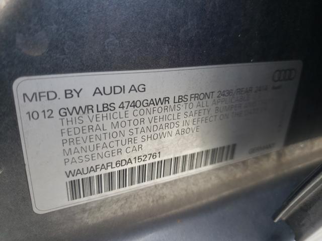 Photo 10 from auction – 2013 AUDI A4 PREMIUM with VIN WAUAFAFL6DA152761