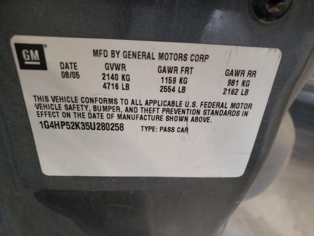 Photo 10 from auction – 2005 BUICK LESABRE CU with VIN 1G4HP52K35U280258