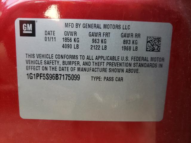 Photo 10 from auction – 2011 CHEVROLET CRUZE LT with VIN 1G1PF5S96B7175099