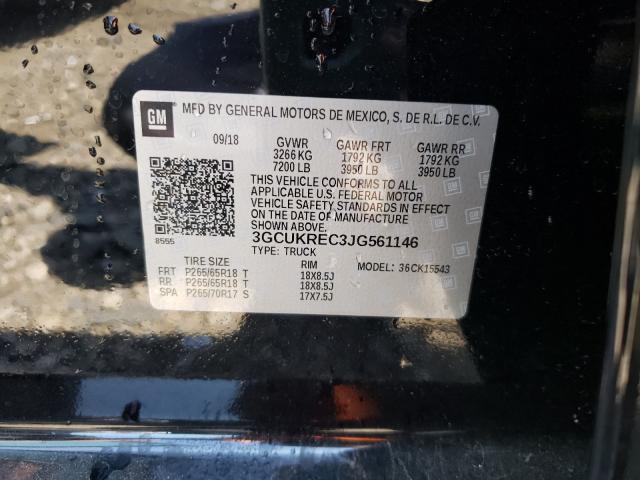 Photo 10 from auction – 2018 CHEVROLET SILVERADO with VIN 3GCUKREC3JG561146