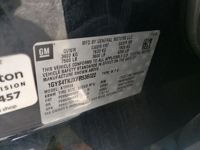 Photo 10 from auction – 2015 CADILLAC ESCALADE E with VIN 1GYS4TKJXFR536022