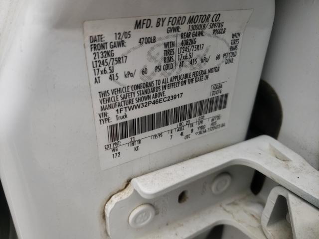 Photo 10 from auction – 2006 FORD F350 SUPER with VIN 1FTWW32P46EC23917