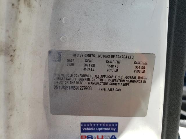 Photo 10 from auction – 2009 CHEVROLET IMPALA POL with VIN 2G1WS57M591279983