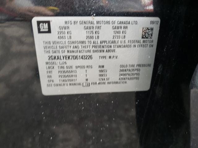 Photo 10 from auction – 2013 GMC TERRAIN DE with VIN 2GKALYEK7D6143226