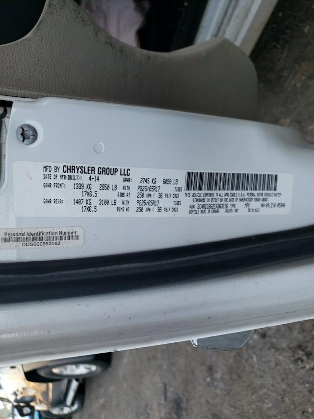 Photo 10 from auction – 2014 CHRYSLER TOWN & COU with VIN 2C4RC1BG2ER363816